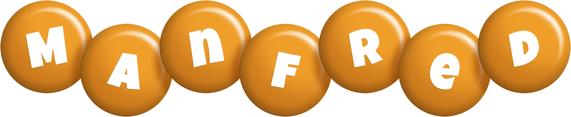 Manfred candy-orange logo