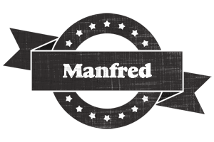 Manfred grunge logo