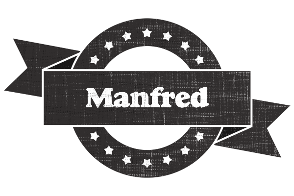 Manfred grunge logo