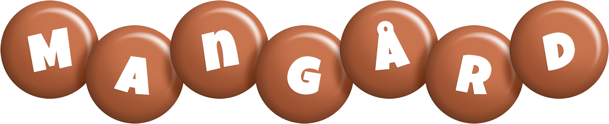 Mangård candy-brown logo