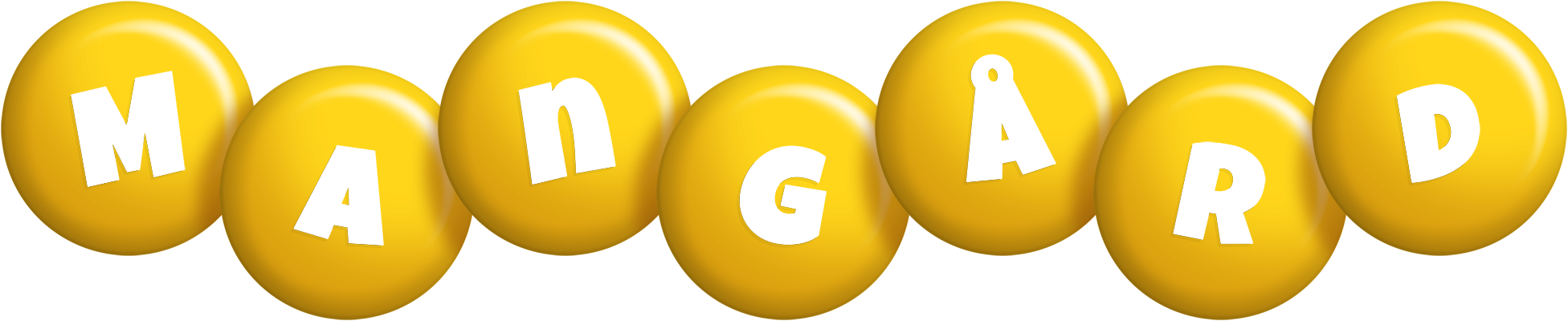 Mangård candy-yellow logo