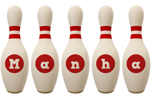 Manha bowling-pin logo