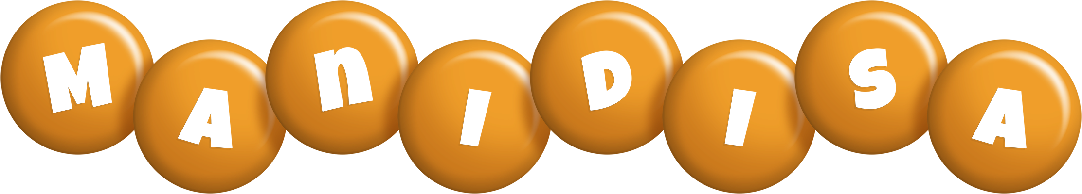 Manidisa candy-orange logo