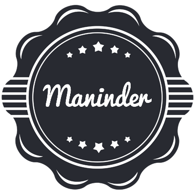 Maninder badge logo