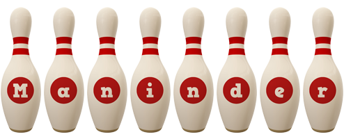 Maninder bowling-pin logo