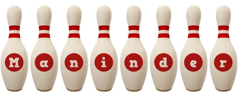 Maninder bowling-pin logo