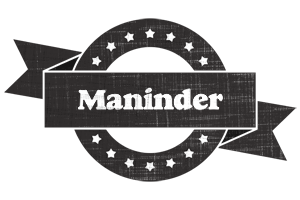 Maninder grunge logo