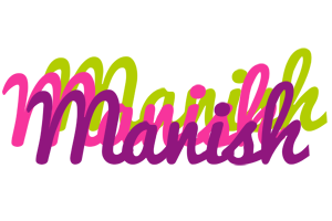 Manish flowers logo