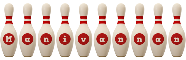 Manivannan bowling-pin logo