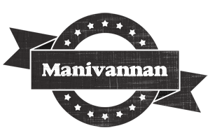Manivannan grunge logo