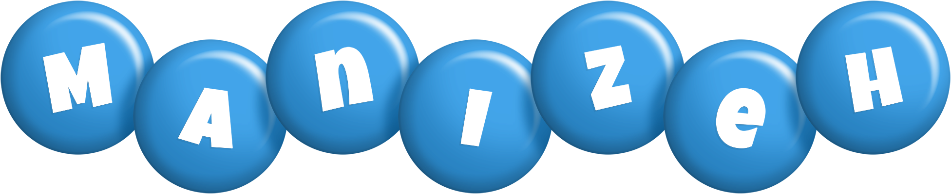 Manizeh candy-blue logo