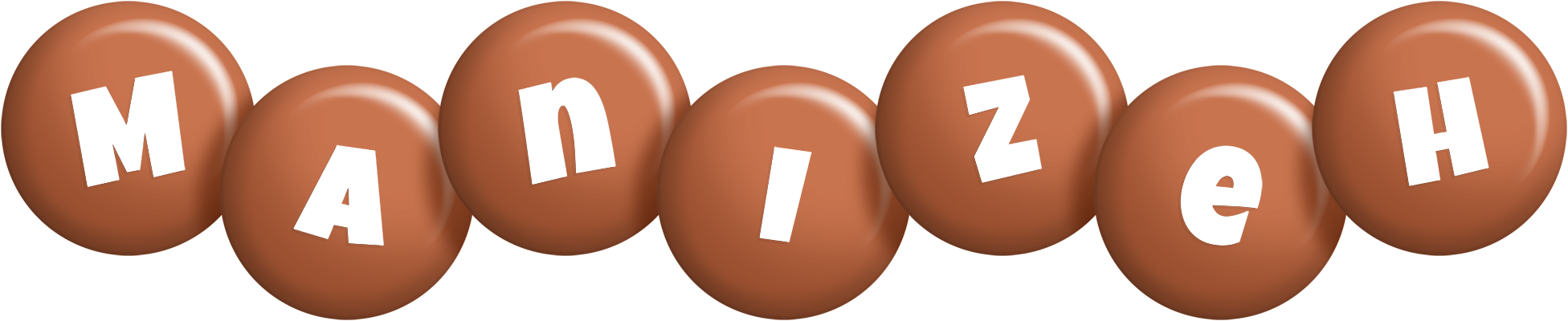 Manizeh candy-brown logo