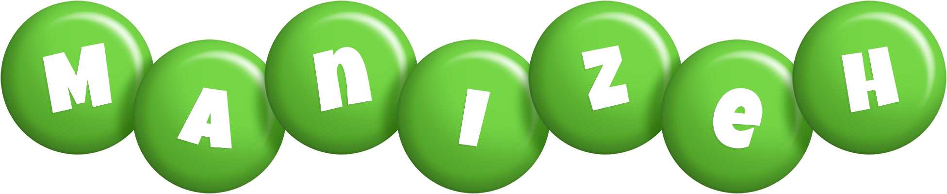 Manizeh candy-green logo