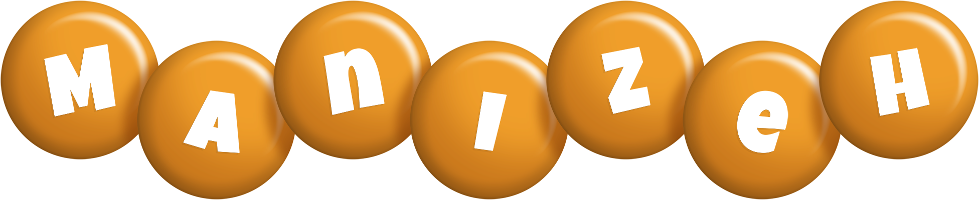 Manizeh candy-orange logo