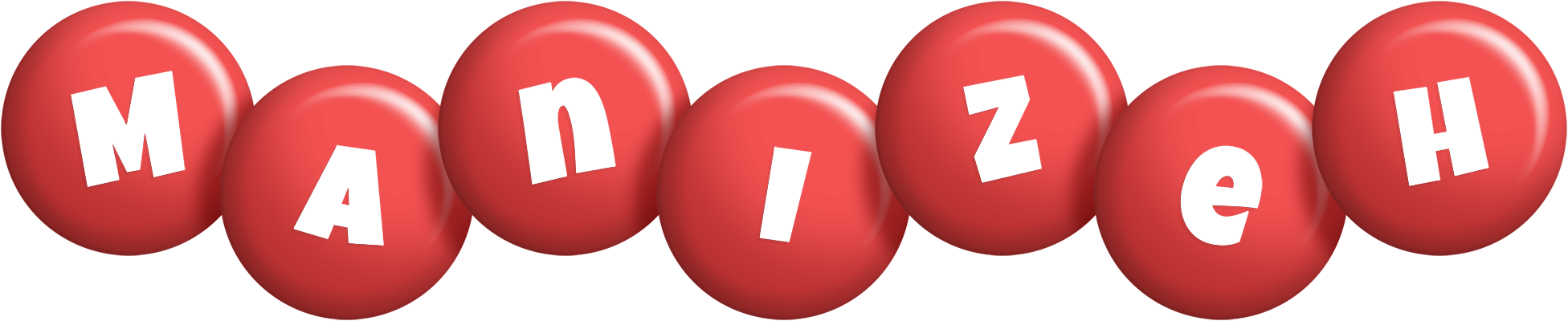 Manizeh candy-red logo