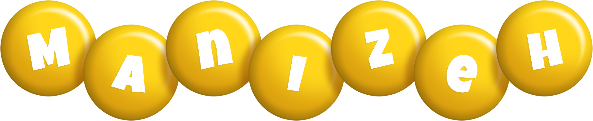 Manizeh candy-yellow logo