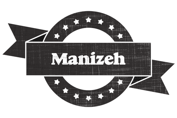 Manizeh grunge logo
