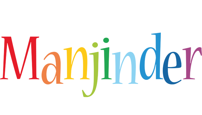Manjinder birthday logo