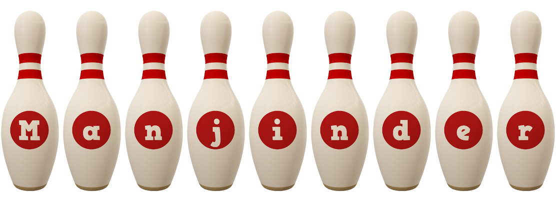 Manjinder bowling-pin logo