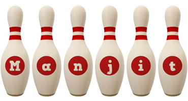 Manjit bowling-pin logo