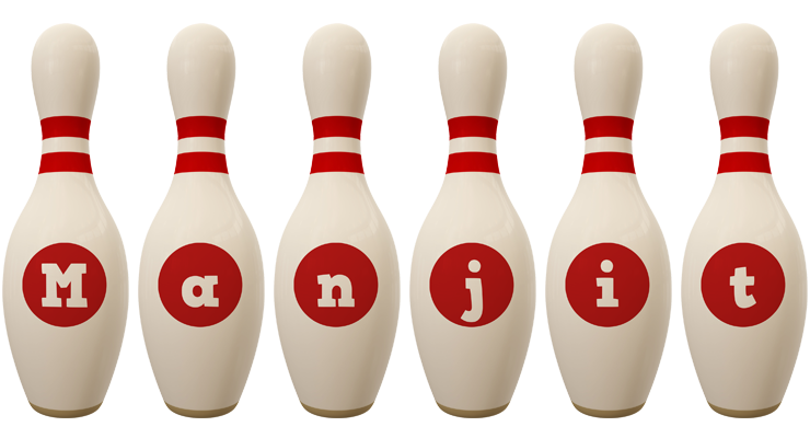 Manjit bowling-pin logo
