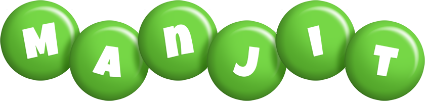 Manjit candy-green logo