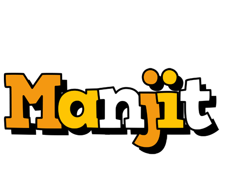 Manjit cartoon logo