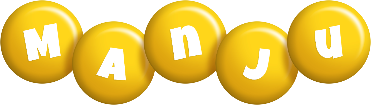 Manju candy-yellow logo