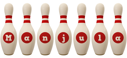 Manjula bowling-pin logo