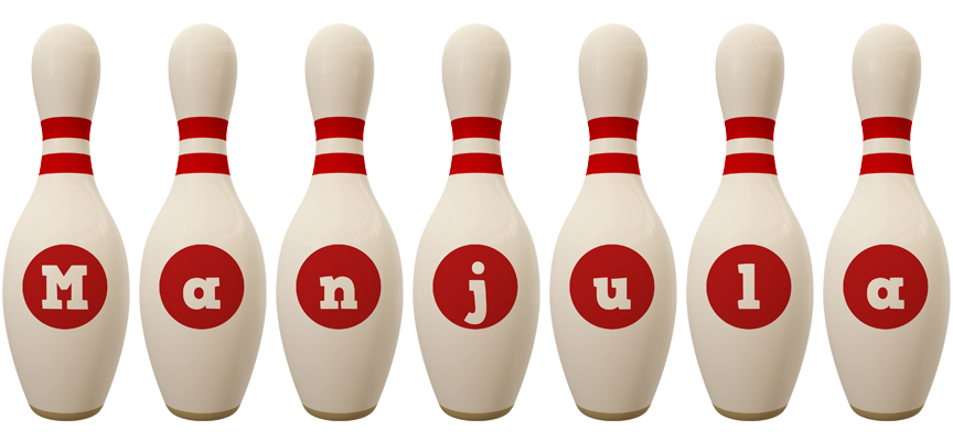 Manjula bowling-pin logo