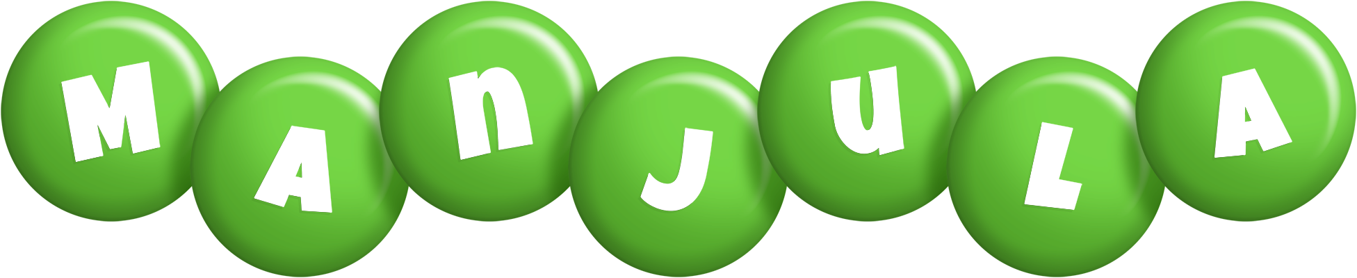Manjula candy-green logo