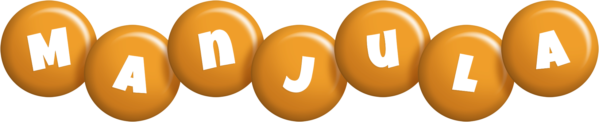 Manjula candy-orange logo