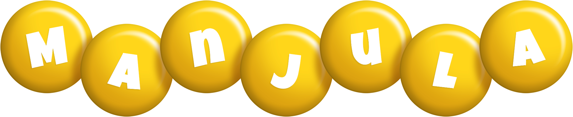 Manjula candy-yellow logo