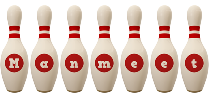 Manmeet bowling-pin logo