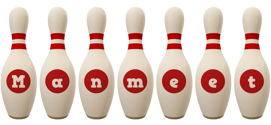 Manmeet bowling-pin logo