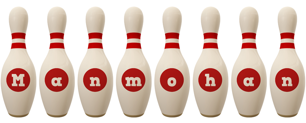 Manmohan bowling-pin logo