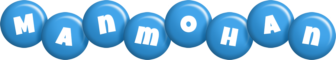 Manmohan candy-blue logo
