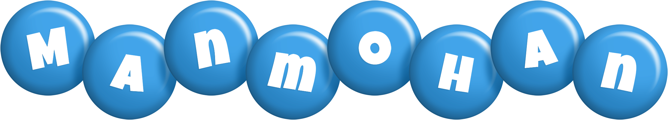 Manmohan candy-blue logo