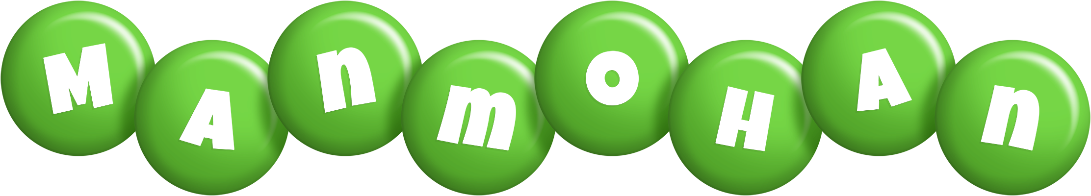 Manmohan candy-green logo