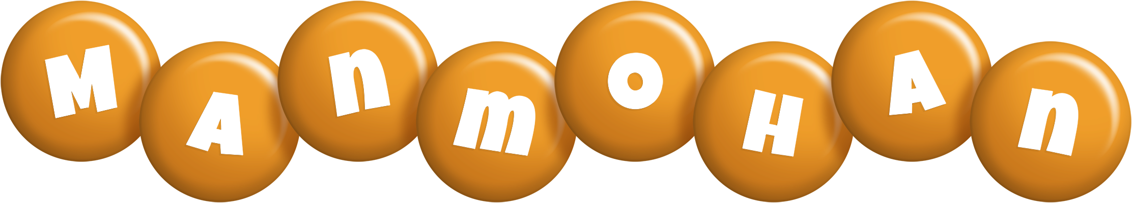 Manmohan candy-orange logo