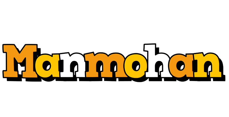 Manmohan cartoon logo