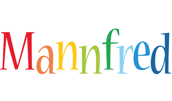 Mannfred birthday logo