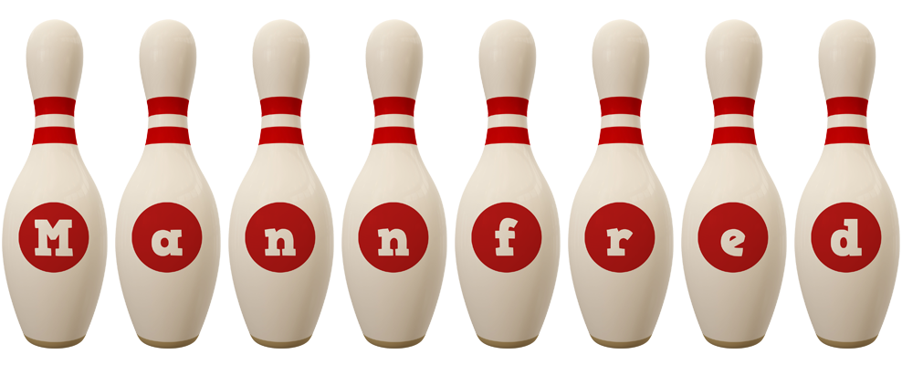 Mannfred bowling-pin logo