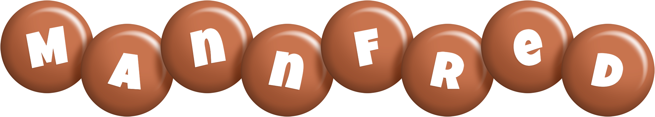 Mannfred candy-brown logo