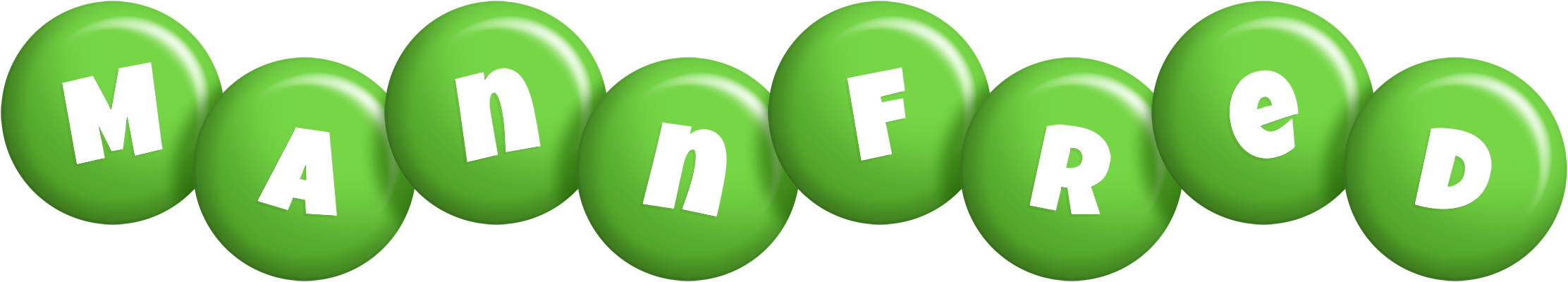 Mannfred candy-green logo