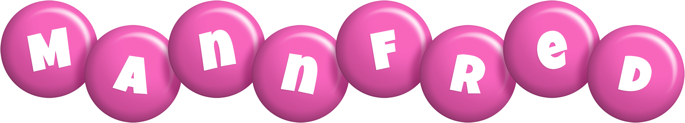 Mannfred candy-pink logo