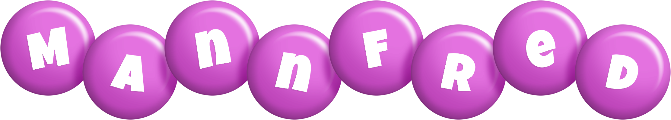 Mannfred candy-purple logo