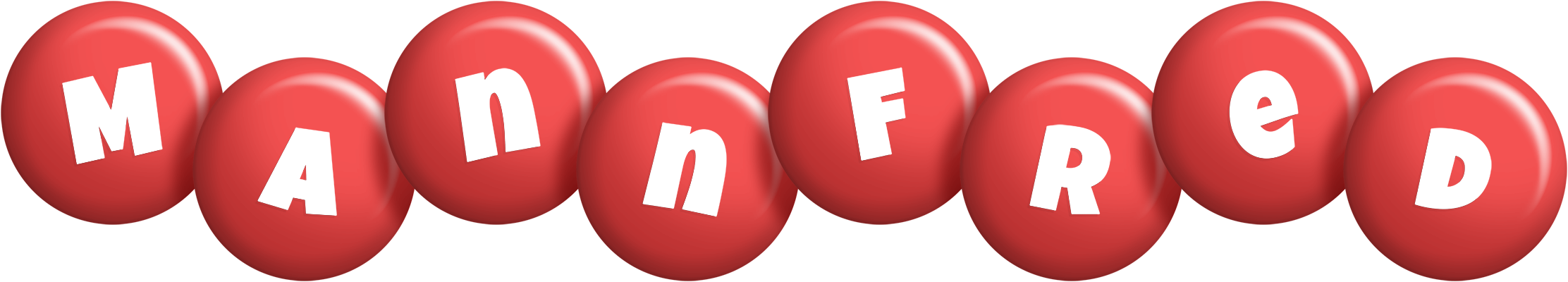 Mannfred candy-red logo