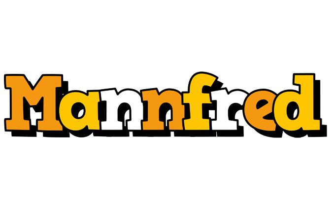 Mannfred cartoon logo