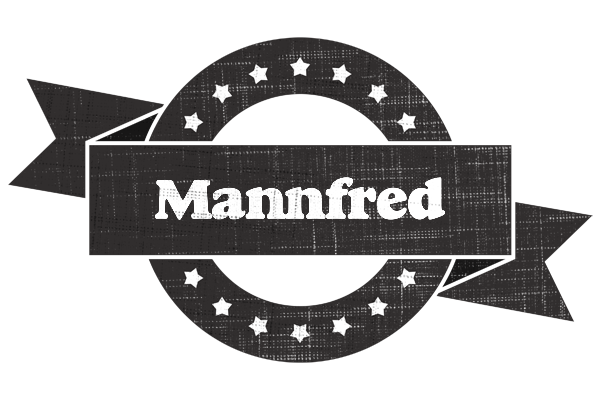 Mannfred grunge logo